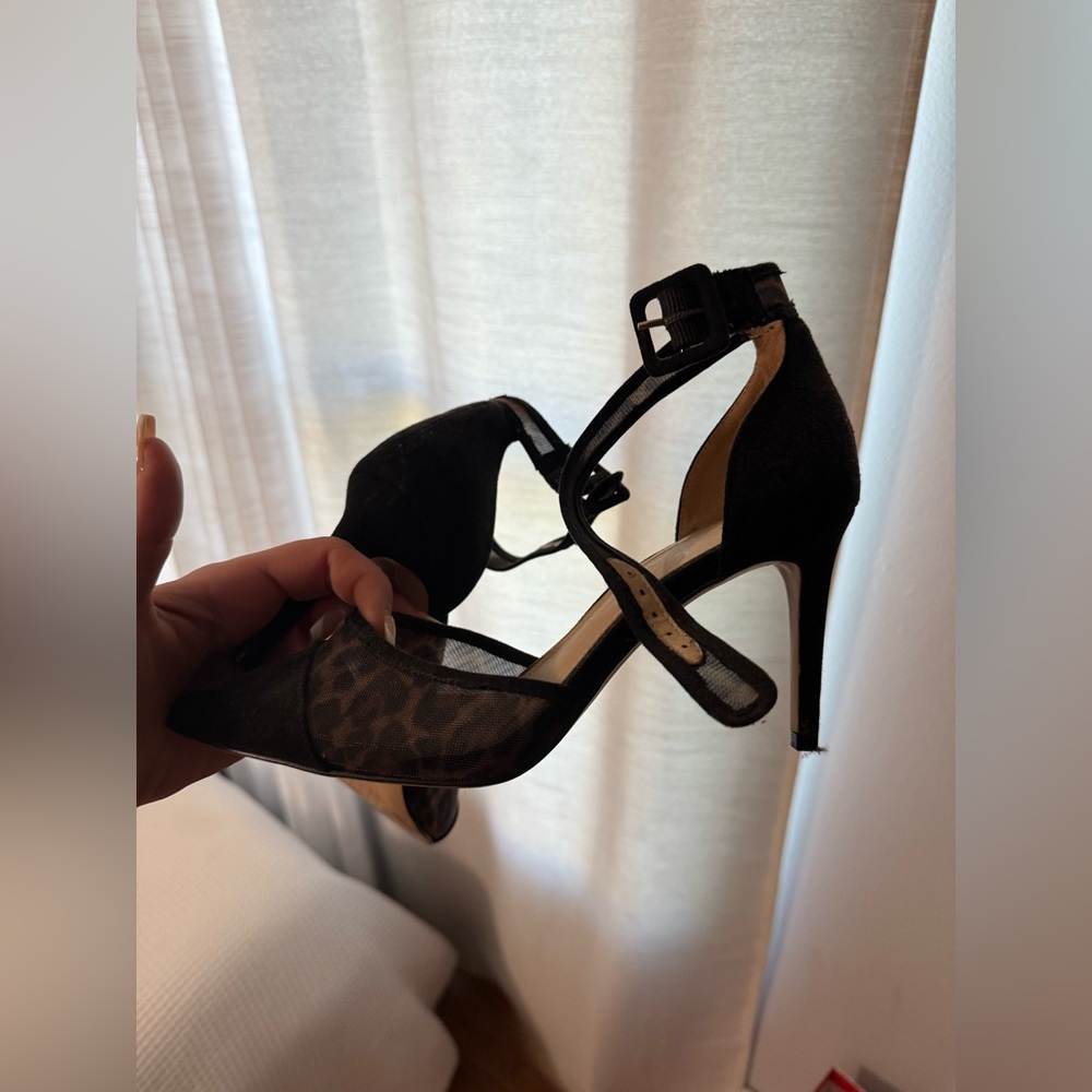 Jessica Simpson Black Crisscross Strap Heels - Picture 2 of 8